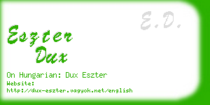 eszter dux business card